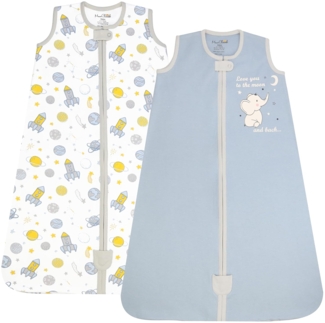 Baby Schlafsack, 0.5 TOG 100% Bio-Baumwolle, Ideal für den Sommer, Sommerschlafsack für Jungen und Mädchen, S (0-6 Monat)