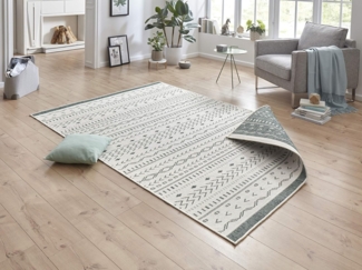 In- & Outdoor Wendeteppich Kuba Grün Creme - 120x170x0,5cm