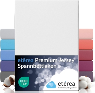 etérea Himmlische Qualität Spannbettlaken etérea Premium Jersey Spannbettlaken 90x200 -, Jersey, Gummizug: rundum, (1 Stück)