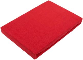 Jersey Spannbettlaken für Wasserbetten Rundumgummizug 200 x 220 cm Rot