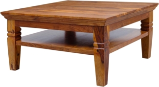 Massivmoebel24 Couchtisch Couchtisch Akazie 85x85x45 honig lackiert OXFORD #0316