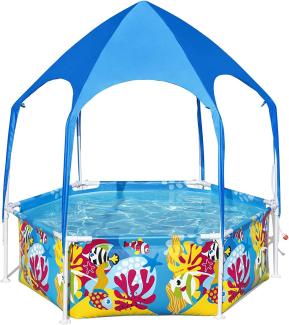 Bestway 5618T Gerahmter Pool Rund Polyester Blau