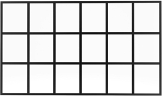 Vente-unique - Glaswand im Orangeriestil - thermolackiertes Aluminium - 180 x 105 cm - Schwarz - ORANSA