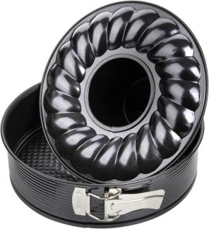 Zenker 6508 Springform mit Flach- und Rohrboden Ø 26 cm, black metallic