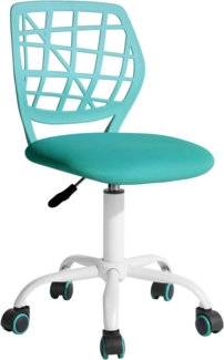 MEUBLE COSY Bürostuhl Ohne Armlehne Gaming Stuhl Ergonomischer Drehstuhl Schreibtischstuhl aus PP Höhenverstellbar Rückenlehne, 44 x 40 x 74-86cm