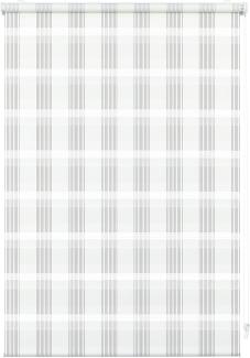 Seitenzugrollo Mini Doppelrollo Karo, GARDINIA, Lichtschutz, mit Bohren/ohne Bohren, freihängend, segmentweise gewebter Stoff