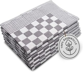 ZOLLNER Geschirrtuch, (Spar-Set, 6-tlg), 65x65 cm, 100% Baumwolle, vom Hotelwäschespezialisten