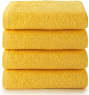 Top Towel - Plus - Badetücher - 4 Gesichts- oder Bidethandtücher - 30x50 cm - 100 % Baumwolle - Zitrone