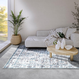 ELLE DECORATION Teppich Saveh, rechteckig, Höhe: 5 mm, Kurzflor, Anti Rutsch, Vintage, Klassisch, Wohnzimmer, Flur