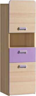 Jugendzimmer - Highboard Dennis 04, Farbe: Esche Lila