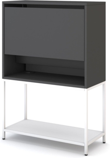 ASSMANN Sekretär Cubas Basic Schwarz-Weiß 80x36x116cm Metall Holz