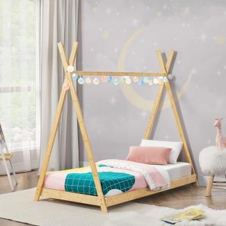 Kinderbett Tipibett Vimpeli 70x140 cm Bambus [en. casa]