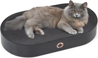 Canadian Cat Company Kratzbrett Apollo, Katzenbett aus Wellpappe, Black Edition, ca. 63 x 35 x 10 cm