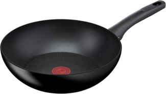 Tefal G28819 Hard Titanium On Wokpfanne 28 cm | Aluminium | unbedenkliche Antihaftversiegelung | Thermo-Signal Temperaturanzeiger | für alle Herdarten geeignet | induktionsgeeignet | Schwarz