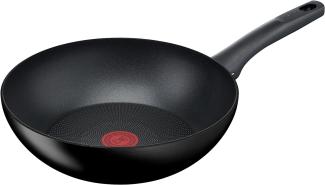 Tefal G28819 Hard Titanium On Wokpfanne 28 cm | Aluminium | unbedenkliche Antihaftversiegelung | Thermo-Signal Temperaturanzeiger | für alle Herdarten geeignet | induktionsgeeignet | Schwarz