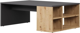 Vicco Couchtisch Anthrazit/Artisan 90x60 cm mit Regalen, Danny