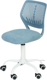 FurnitureR Kleiner Videospielstuhl, ergonomischer Schreibtischstuhl ohne Armlehnen, kompakter Drehstuhl mit Sitzhöhenverstellung und leisen Gummirädern, modernes Design für Gaming und Arbeiten