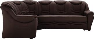 Cavadore Ecksofa Bensil mit Federkern / Polsterecke in Kunstleder / 265 x 94 x 215 / Lederoptik Braun