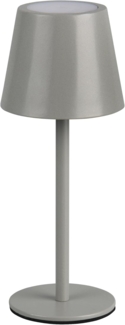 Akku LED Tischleuchte DIAZ kabellos für Innen & Außen, Grau - 21cm klein