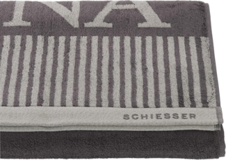 Schiesser 'Rom' Saunatuch, Baumwollfrottier anthrazit, 75 x 200 cm