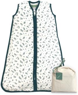 molis&co - Baby Schlafsack ärmellos - Ideal für Frühling und Herbst - Babyschlafsack 1 tog ohne Ärmel - Leicht gepolstert - Babyschlafsack Neugeborene - Premium-Musselin - Ocean (85 cm)