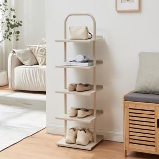 Schuhregal Poytya Stahl 119x34x32 cm Champagne [en. casa]