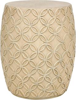 Beistelltisch Beton hellbeige rund ⌀ 33 cm ZOGNO