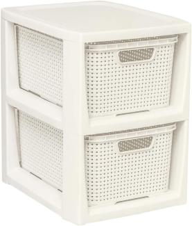 Branq Bookcase with 2 baskets white Branq