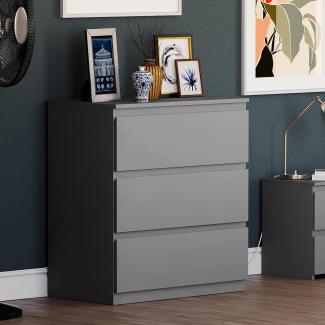 Vida Designs Kommode Denver, Grau, 3 Drawer