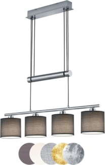 lightling Pendelleuchte Marita, höhenverstellbar, ohne Leuchtmittel, moderne Pendellampe, grau