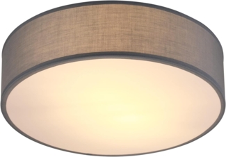 monzana Deckenleuchte Deckenleuchte, Innenbeleuchtung, Deckenlampe Stoff Grau 38 cm Modern E27 Rund 2 Flammig Deckenleuchte