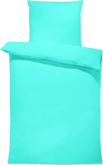 One Home Bettwäsche Unifarben Einfarbig, Renforcé, 2 teilig, Baumwolle mit Reißverschluss, Übergröße