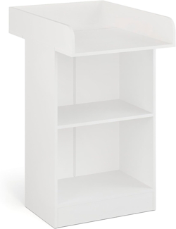 KOMTO Wickelkommode Weiß - Wickeltisch Schmal, Baby Kommode mit Wickelaufsatz abnehmbar, Baby Changing Table | Lulliblox M1