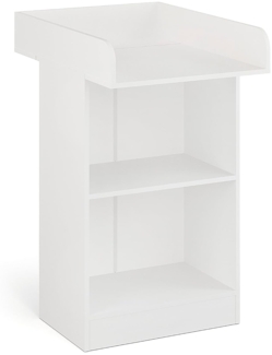 KOMTO Wickelkommode Weiß - Wickeltisch Schmal, Baby Kommode mit Wickelaufsatz abnehmbar, Baby Changing Table | Lulliblox M1