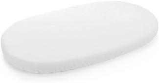 Stokke Sleepi Spannbettlaken, White – Weiches Laken für süße Träume – Für das Sleepi Baby-/Kinderbett gefertigt – 100% feiner Baumwoll-Perkal – Waschbar