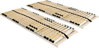vidaXL Lattenroste 2 Stk. mit 28 Latten 7 Zonen 70x200 cm 3051416