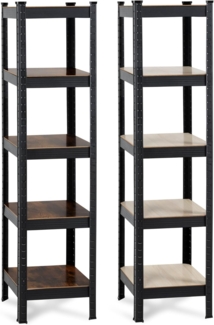 Stagecaptain Regal Heavyrack Design-Lagerregal Anthrazit, Spar-Set 2-tlg, Steckregal Bücherregal Küchenregal Hochregal