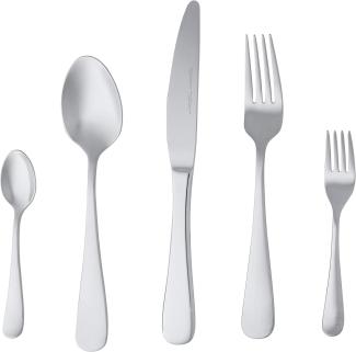 AmazonBasics Essbesteck-Set mit Abgerundeter Rand, Edelstahl, 20-teiliges Set, für 4 Personen