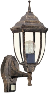 Rabalux Nizza Außenwandleuchte 1x E27 gold antik mit Bewegungsmelder