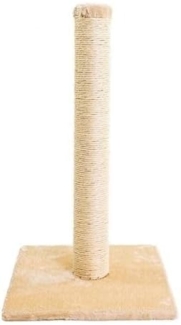 Kratzbaum Beige 36x36x65cm Sisal Kratzsäule Katzenkratzbaum Plüsch