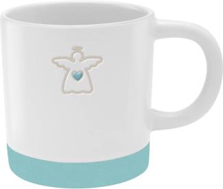 GRUSS & CO Tasse mit graviertem Schutzengel | Steinzeug, 40 cl, mehrfarbig | Geschenk Kommunion, Konfirmation | 48435