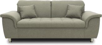 DOMO Collection Sofa Franzi, 2-Sitzer Couch, 2er Garnitur mit Nackenfunktion, Polstergarnitur, grau-braun, 190x105x81 cm