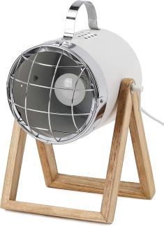 Tischlampe, Bodenlampe - Industrial Design - verstellbar - bis zu 42 cm hoch, weiß