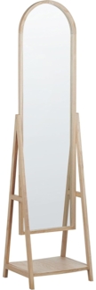 Standspiegel mit Ablagefläche CHAMBERY 170 cm Holz Heller Holzfarbton