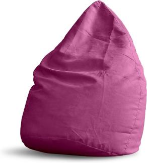 Lumaland Luxury XL Microvelours Sitzsack stylischer Beanbag 120L Füllung Pink