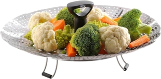 Gefu vitala 17,7 cm großer Dampfkorb aus Stahl mit Einsatz