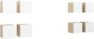 vidaXL TV-Wandschränke 8 Stk. Weiß 30,5x30x30 cm 3078739