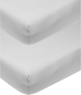 Meyco Jersey Spannbettlaken 2-Pack 70x140/150 cm hellgrau
