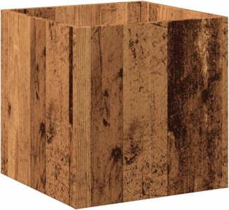 vidaXL Pflanzgefäß Altholz-Optik 40x40x40 cm Holzwerkstoff 857027