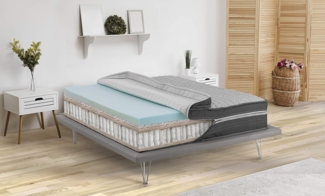 Talamo Italia - Carmela-Doppelmatratze, Memory Foam-Matratze und Taschenmikrofedern, 100 % Made in Italy, milbenhemmend und hypoallergen, 160 x 190 x 32 cm